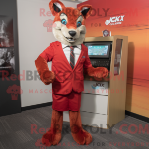 Disfraz de mascota Red Lynx...
