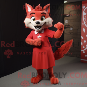 Disfraz de mascota Red Lynx...