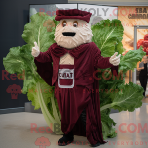 Maroon Caesar Salad mascot...