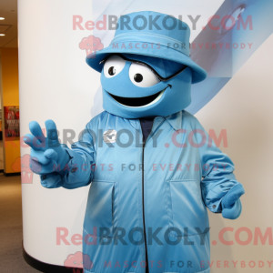 Blå forlovelsesring maskot...
