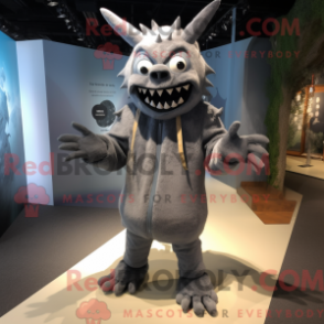 Máscara Grey Devil com capuz e jaqueta com parka e sko lisser - Mascotes do diabo - REBROKO_237104 - RedBrokoly.com