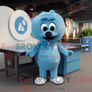 Cyan Ping Pong Table mascot...