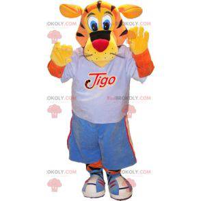 Mascote tigre de basquete. Mascote tigre esportivo -