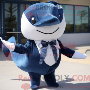 Navy Whale-maskotdraktfigur...