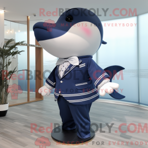 Postava maskota Navy Whale...