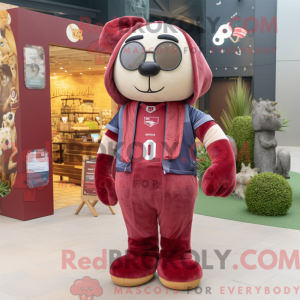 Maroon Champagne maskot...
