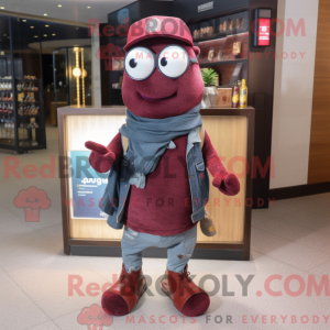 Maroon Champagne mascot...
