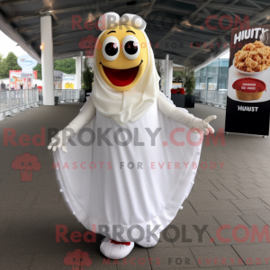 Witte Currywurst mascotte...