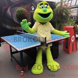 Limegrønt bordtennisbord...