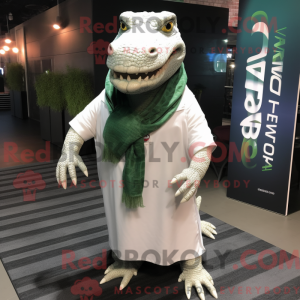 Hvid krokodille maskot...
