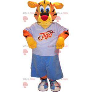 Mascotte de tigre basketteur. Mascotte de tigre sportif -