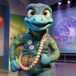 Fantasia de mascote de cobra com macacão e colares - Mascotes de cobra - REBROKO_237208 - RedBrokoly.com