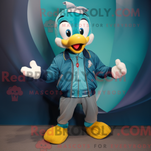 Teal Juggle-mascottekostuum...