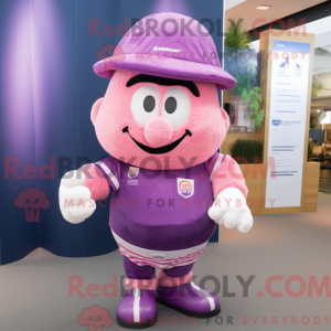 Purple Pink mascot costume...