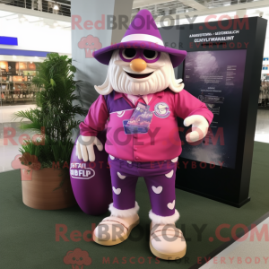 Lilla rosa maskotdraktfigur...