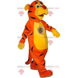 Orange yellow and black tiger mascot. Colorful mascot -