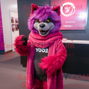 Magenta Werewolf mascot...