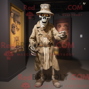 Tan Undead maskot kostume...