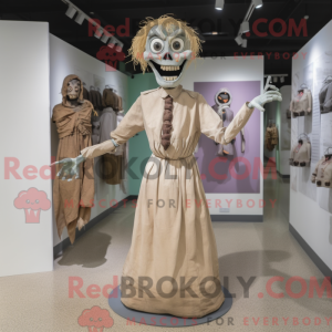 Tan Undead maskot kostume...