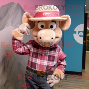 Pink Ram mascot costume...