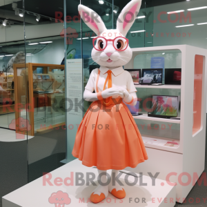 Peach Rabbit maskot kostume...