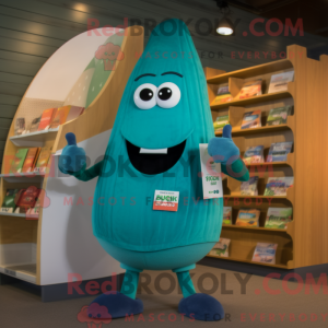 Teal Zucchini mascot...