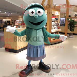 Teal Zucchini mascot...