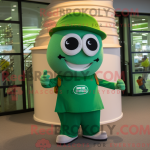 Fantasia de mascote de pho verde com top e gorros - Mascotes Feijão Verde - REBROKO_237330 - RedBrokoly.com