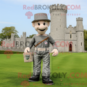 Gray Irish Castle mascot...
