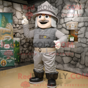 Gray Irish Castle mascot...