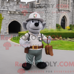 Gray Irish Castle mascot...