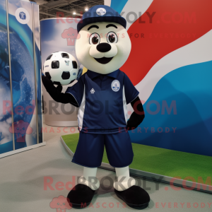 Postava maskota Navy Soccer...