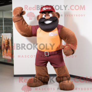 Brun Strongman maskot...