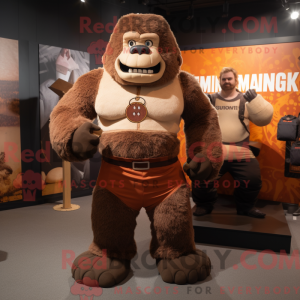 Brun Strongman maskot...