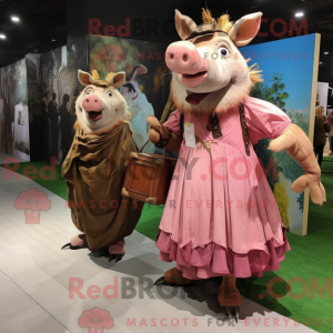 Wildschwein-Maskottchen-Kos...