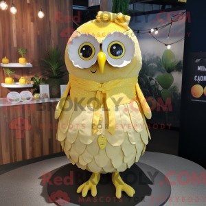 Citrongul ugle maskot...