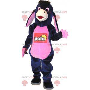 Mascota de burro Jenny azul y rosa. Disfraz de Eeyore -