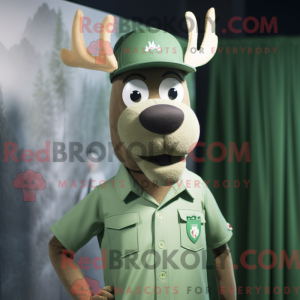 Groene Elk-mascottekostuum...