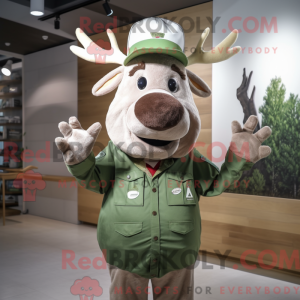Green Elk maskot kostume...