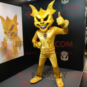 Gold Devil Maskot...