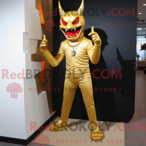 Gold Devil-mascottekostuum...