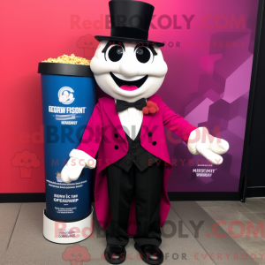 Magenta Pop Corn mascot...
