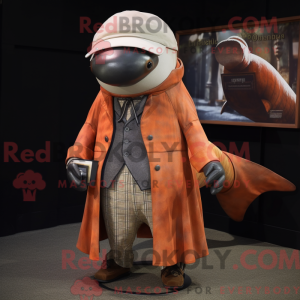 Rust Whale maskot drakt...