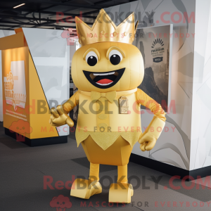 Gold King maskot kostume...