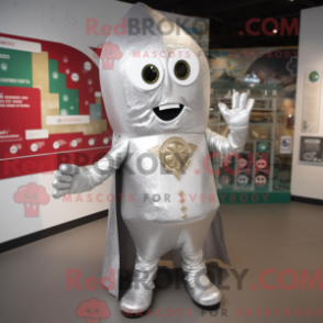 Fantasia de mascote de Enchiladas prateadas com macacão e abotoaduras - Enchiladas mascotes - REBROKO_237475 - RedBrokoly.com
