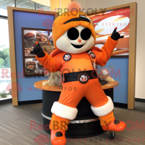 Orange Sushi mascot costume...