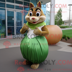 Olive Chipmunk Maskottchen...