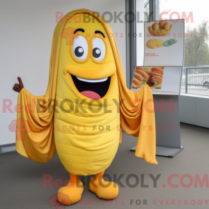 Gele Currywurst mascotte...