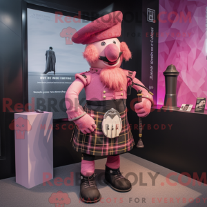 Pink sækkepibe maskot...