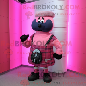 Pink sækkepibe maskot...